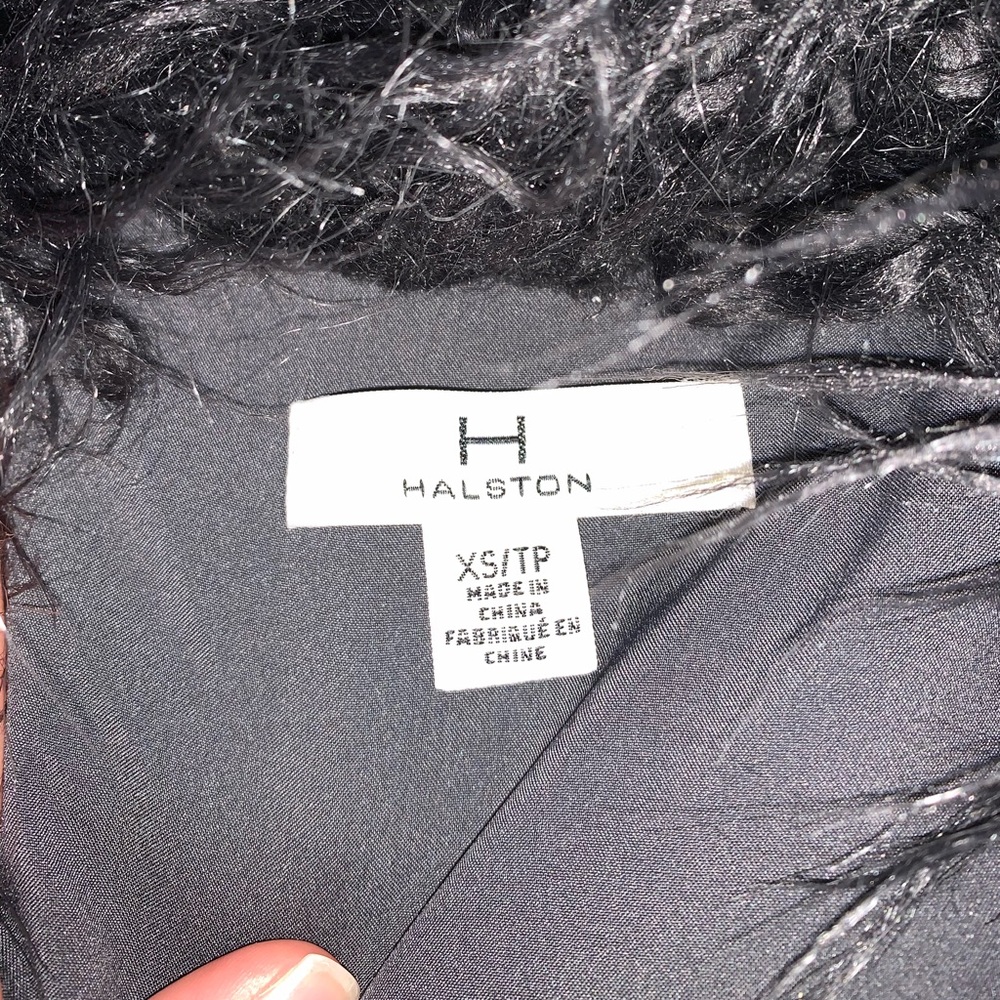 Halston Natural Faux Fur Womens Vest
